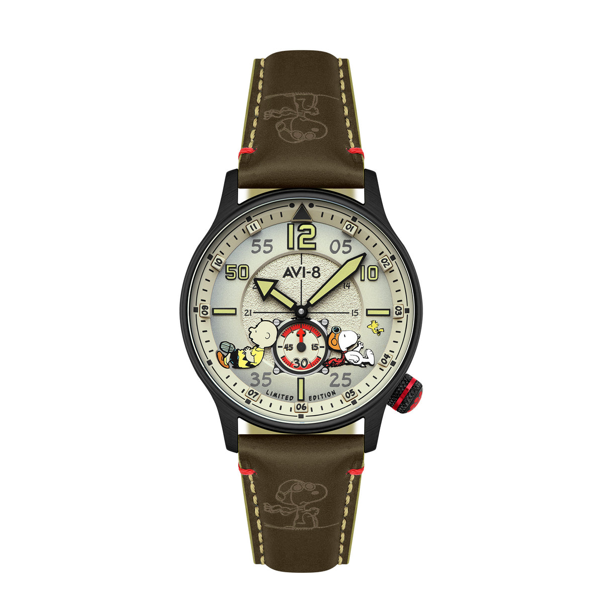 AVI-8 Peanuts Snoopy Limited Edition watch, Desert Shadow AV-4155-04, Front view