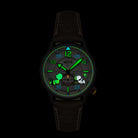 AVI-8 Peanuts Snoopy Limited Edition watch, Desert Shadow AV-4155-04, Front lume shot