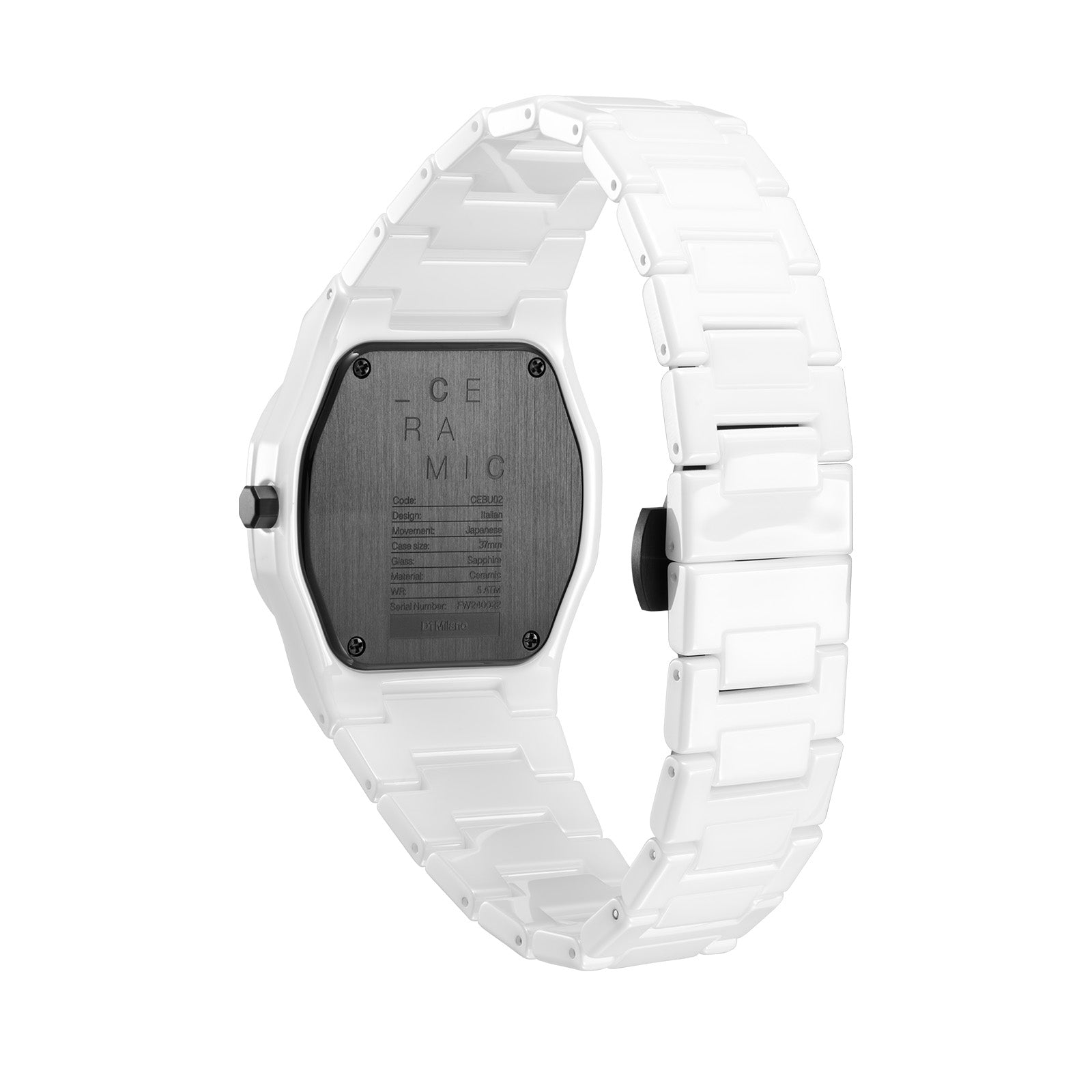 D1 Milano Watches Hong Kong | Ceramic Pure White 37mm CEBU02
